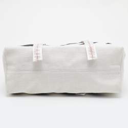 Off-White Off White/Black  Stripe Canvas Diag Tote