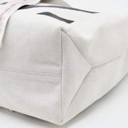 Off-White Off White/Black  Stripe Canvas Diag Tote
