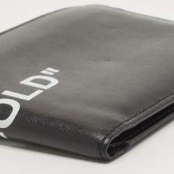 Off White Black Leather Bifold Wallet 