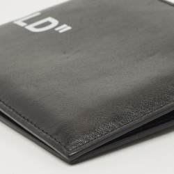 Off White Black Leather Bifold Wallet 