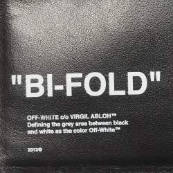 Off White Black Leather Bifold Wallet 