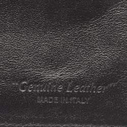 Off White Black Leather Bifold Wallet 