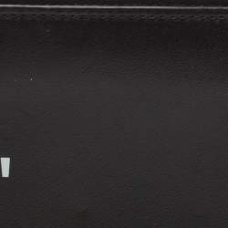 Off White Black Leather Bifold Wallet 