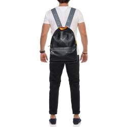 Off-White Black/Grey Leather Backpack