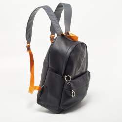 Off-White Black/Grey Leather Backpack