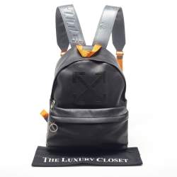 Off-White Black/Grey Leather Backpack