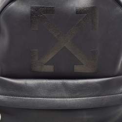Off-White Black/Grey Leather Backpack