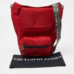 Off-White Red Nylon Messenger Bag