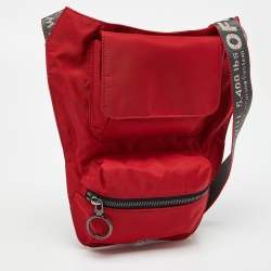 Off-White Red Nylon Messenger Bag