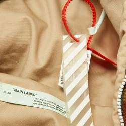 Pre Owned Off-White Green Camouflage Canvas Backpack 