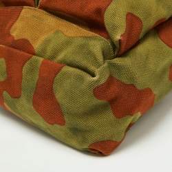 Pre Owned Off-White Green Camouflage Canvas Backpack 