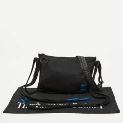 Off-White Black Nylon and PVC Messenger Bag