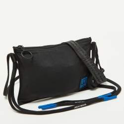 Off-White Black Nylon and PVC Messenger Bag