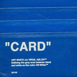 Pre Owned Off White Blue Leather For Cards Holder