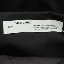 Off-White Black Canvas Quote Backpack