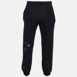 Off-White Black Printed Cotton Jogger Pants M