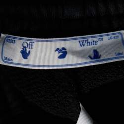 Off-White Black Printed Cotton Jogger Pants M