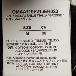 Pre Owned Off-White Black Arrow Stroke Print Cotton T-Shirt M