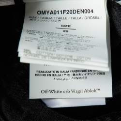 Off-White Black Washed Printed Denim Jeans S Waist 31"