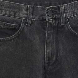 Off-White Black Washed Printed Denim Jeans S Waist 31"