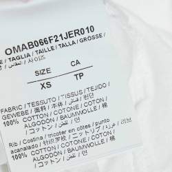 Pre Owned Off-White White Printed Full Sleeve T-Shirt XS