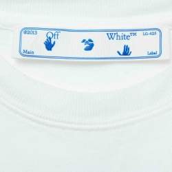 Pre Owned Off-White White Printed Full Sleeve T-Shirt XS