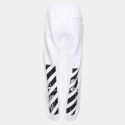 Off-White White Logo Printed Cotton Joggers S