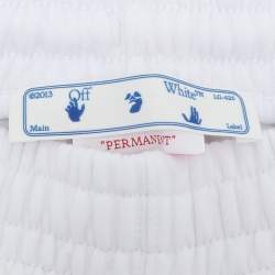 Off-White White Logo Printed Cotton Joggers S