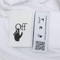 Off-White White Logo Printed Cotton Joggers S