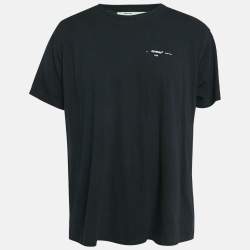 Pre Owned Off-White Black Arrow Print Cotton Oversized T-Shirt M