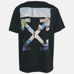 Pre Owned Off-White Black Arrow Print Cotton Oversized T-Shirt M