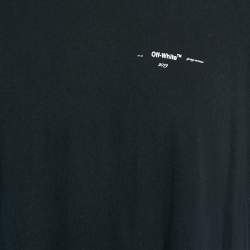 Pre Owned Off-White Black Arrow Print Cotton Oversized T-Shirt M