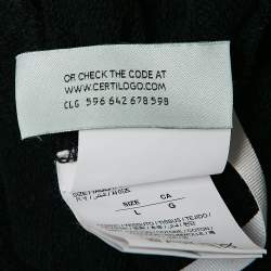 Off-White Black Logo Print Cotton Hooded Sweatshirt L