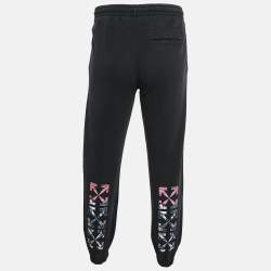 Off-White Black Arrow Print Cotton Knit Sweatpants M