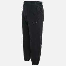 Off-White Black Arrow Print Cotton Knit Sweatpants M