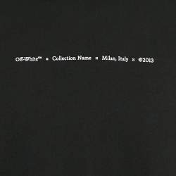Pre Owned Off-White Black Arrow Painted Cotton Jersey Crew Neck T-Shirt L 