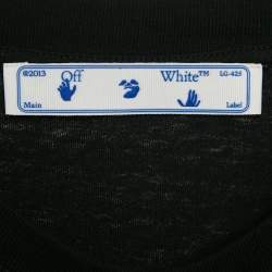 Pre Owned Off-White Black Arrow Painted Cotton Jersey Crew Neck T-Shirt L 