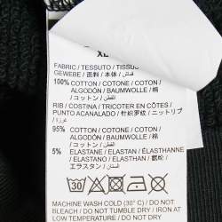 Pre Owned Off-White Black Impressionism Print Cotton Knit Sweatshirt XL