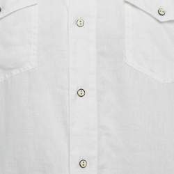 Off-White White Arrow Extension Print Hemp Long Sleeve Shirt M