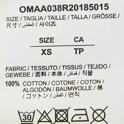 Pre Owned Off-White Neon Yellow Spray Paint Print Cotton Oversized T-Shirt XS