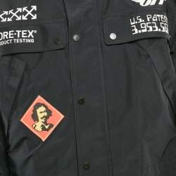 Pre Owned Off-White Black Printed Nylon Gore-tex Anorak Jacket L