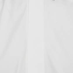 Pre Owned Off-White White Big Checks Print Cotton Short Sleeve Shirt L