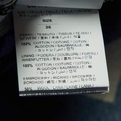 Pre Owned Off-White Blue Logo Print Denim Slim Fit Jeans XL/Waist 37"