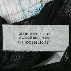 Off-White White Printed Nylon Swim Shorts M