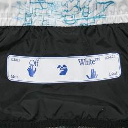 Off-White White Printed Nylon Swim Shorts M