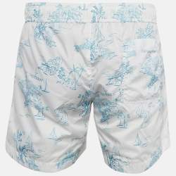 Off-White White Printed Nylon Swim Shorts M
