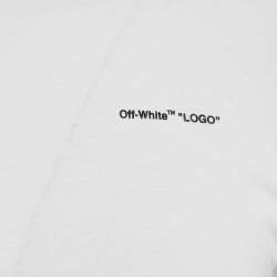 Pre Owned Off-White White Cotton Crew Neck T-Shirt S