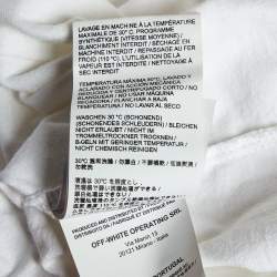 Pre Owned Off-White White Bart Public Enemy Print Cotton Crew Neck T-Shirt M