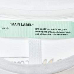 Pre Owned Off-White White Bart Public Enemy Print Cotton Crew Neck T-Shirt M