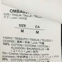 Pre Owned Off-White Black Embroidered Cotton Crew-Neck Sweatshirt M